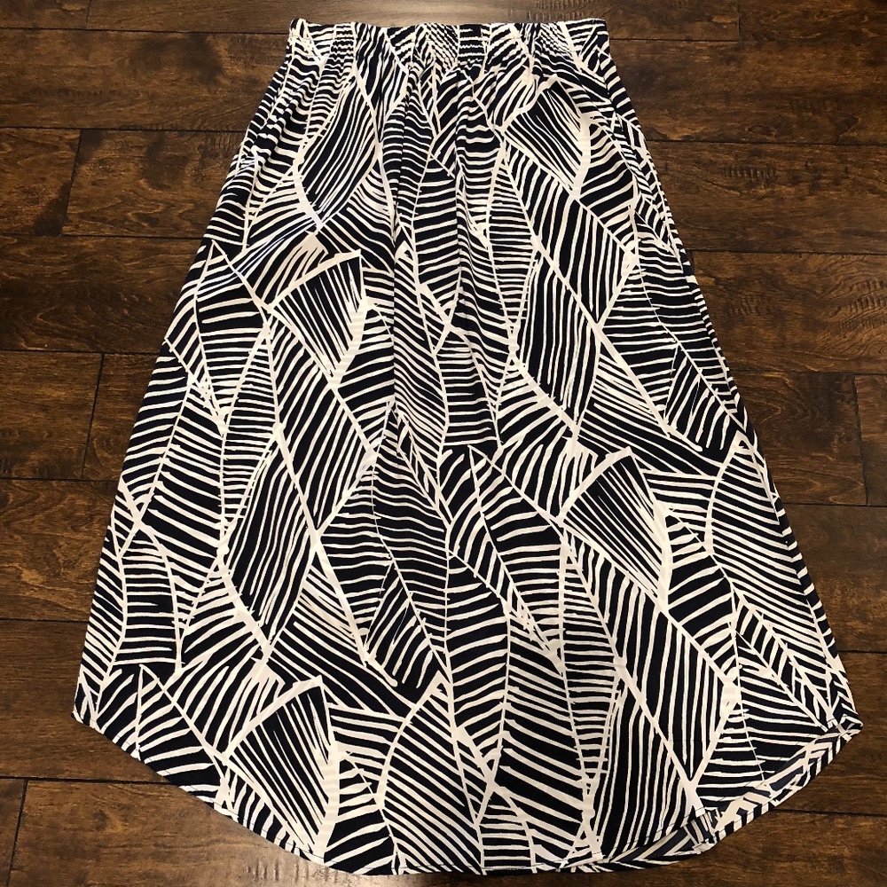 Loft Navy A-Line Skirt - Size Medium